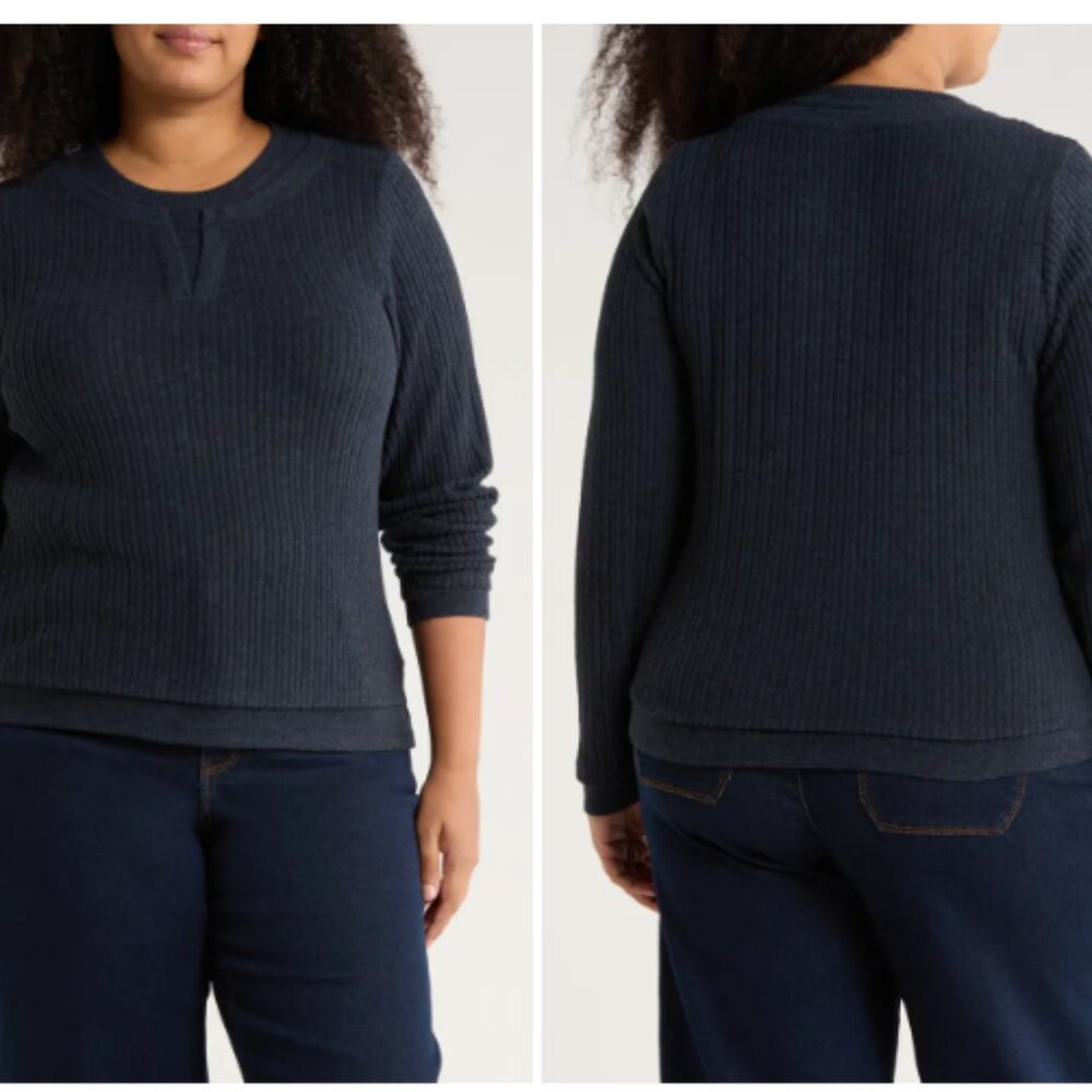 Democracy Plus Size Layered-Look Top